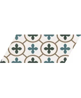 Carrelage Chevron Patchwork Color Gauche 9x20,5 cm - détail du carreau