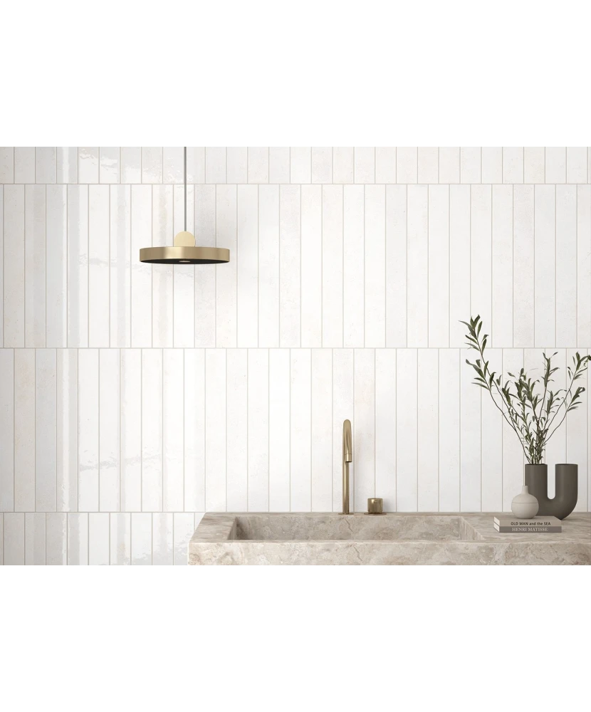 Carrelage Verticale Clean 5x40 cm - vue d’ambiance