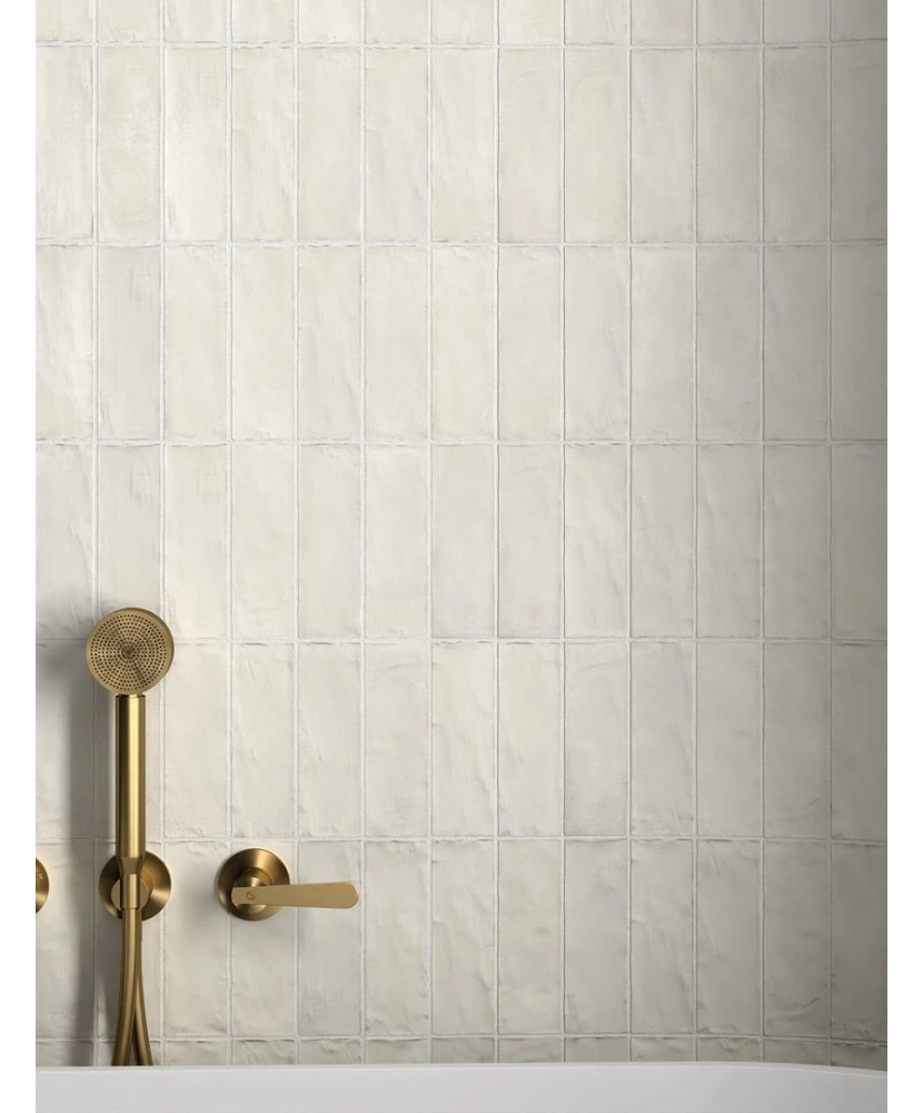 Carrelage Sabbia Silica White 6,5x20 cm - vue d’ambiance