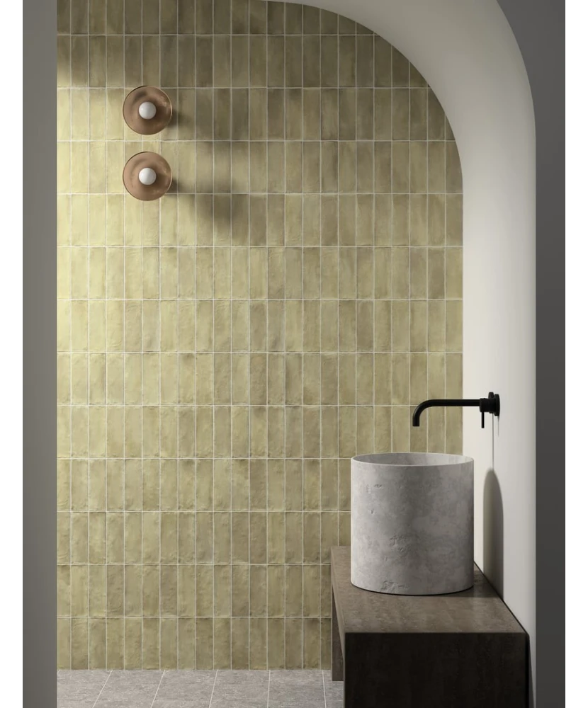 Carrelage Sabbia Weald Green 6,5x20 cm - vue d’ambiance