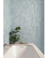 Carrelage Sabbia Storm Blue 6,5x20 cm - vue d’ambiance