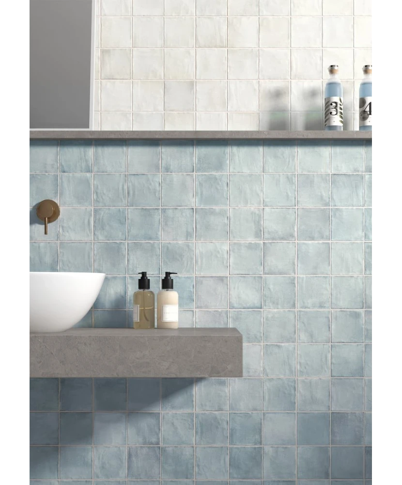 Carrelage Sabbia Storm Blue 10x10 cm - vue d’ambiance 2