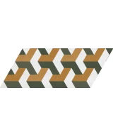 Carrelage Chevron Patchwork Color Gauche 9x20,5 cm - détail du carreau 17