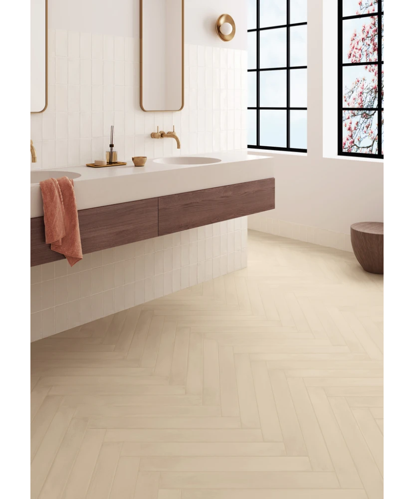 Carrelage Stonella Straw 7,5x60 cm - vue d’ambiance