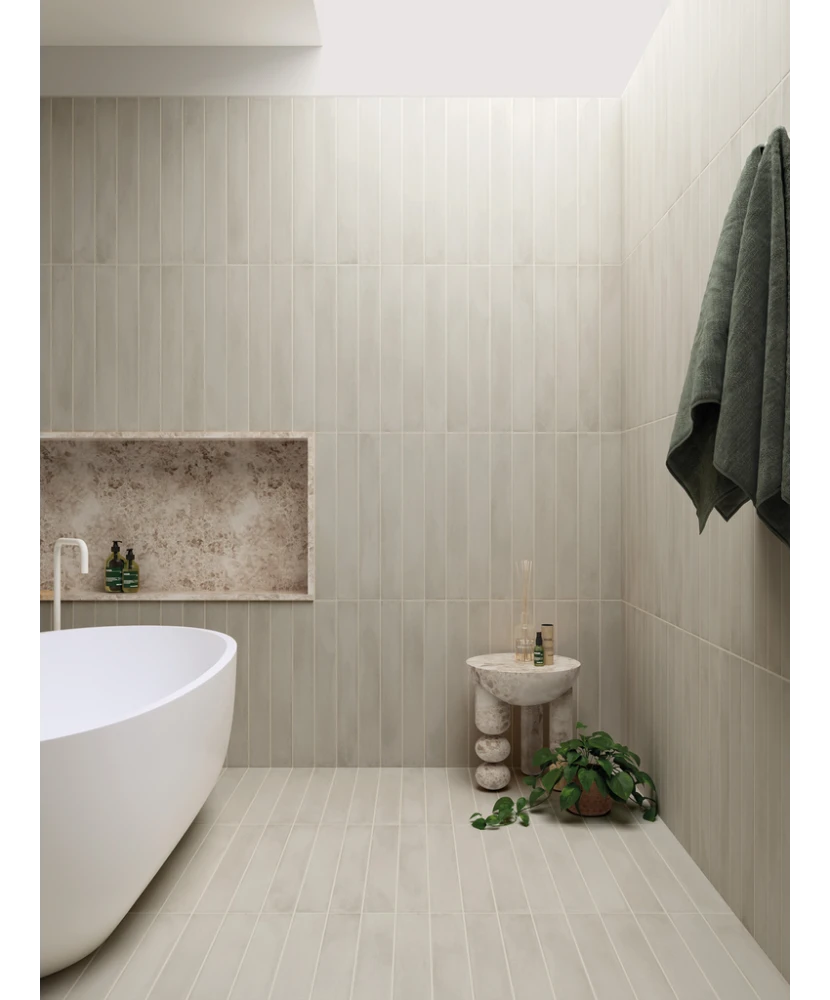 Carrelage Stonella Silver Breeze 7,5x60 cm - vue d’ambiance