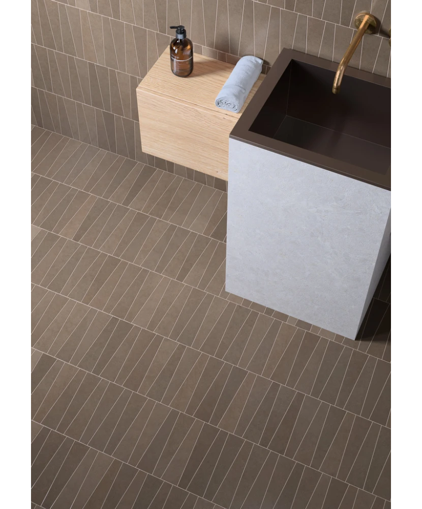 Carrelage Bamboo Chocolate 5,6x22,4 cm - vue d’ambiance