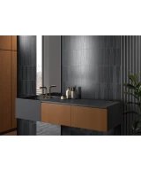 Carrelage Bamboo Antracita 5,6x22,4 cm - vue d’ambiance