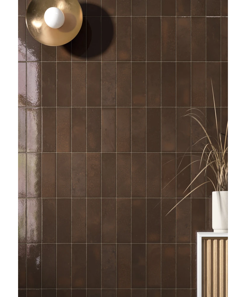 Carrelage Bohemian Coffee Quartz 6x18,6 cm - vue d’ambiance