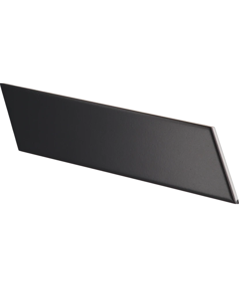 Carrelage Chevron Wall Black Mat Droit 18,6x5,2 cm - détail du carreau