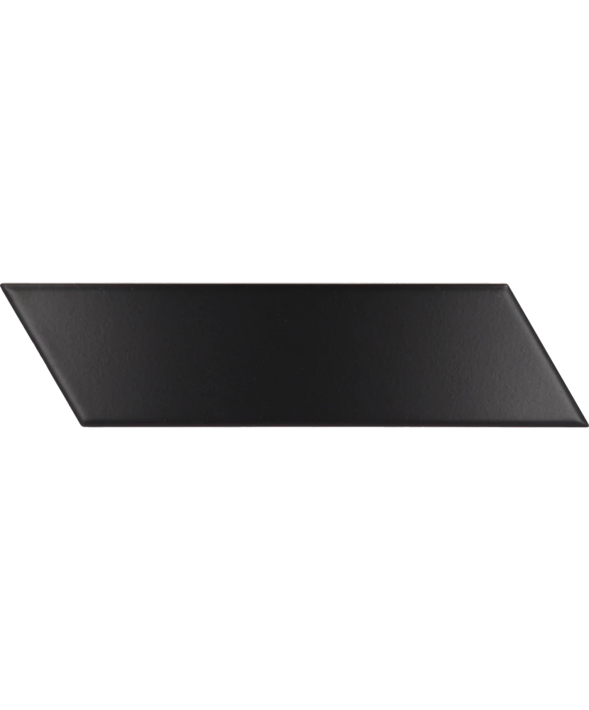 Carrelage Chevron Wall Black Mat Droit 18,6x5,2 cm - détail du carreau 2