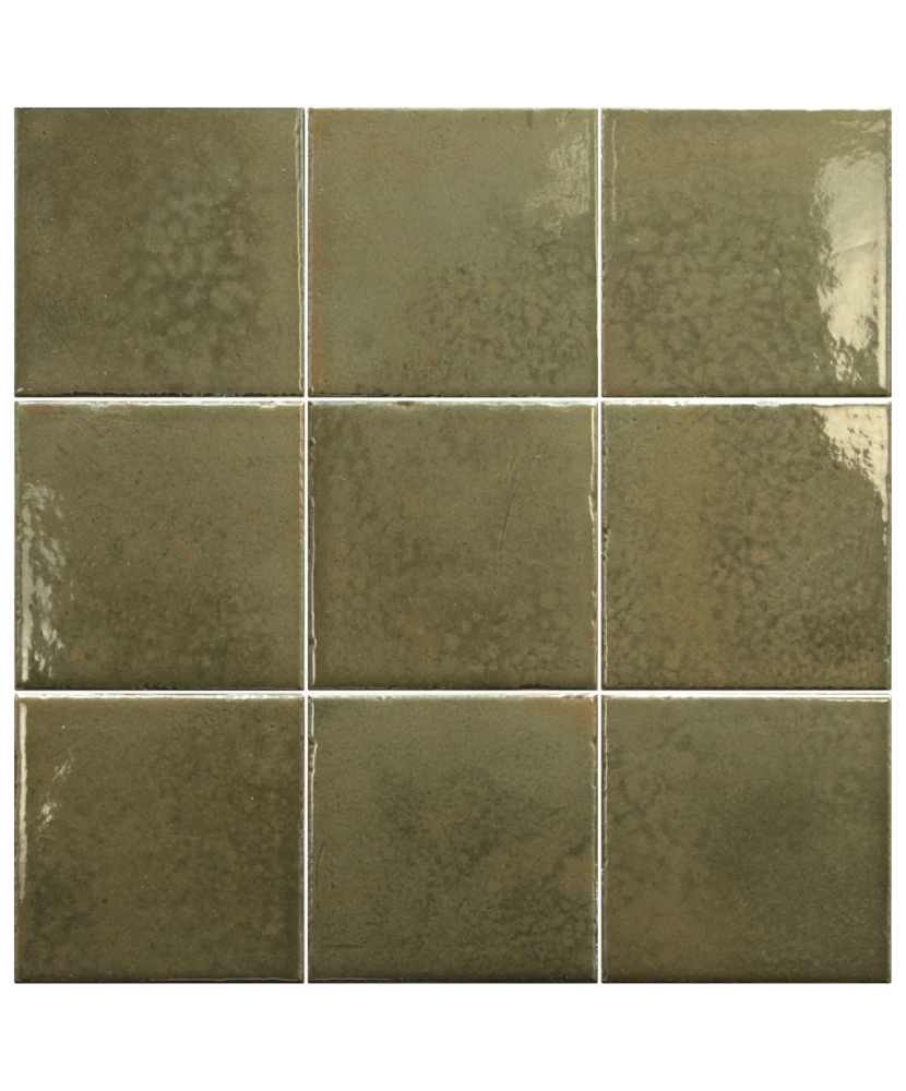Carrelage Bohemian Bronze Green 10x10 cm - détail du carreau 2
