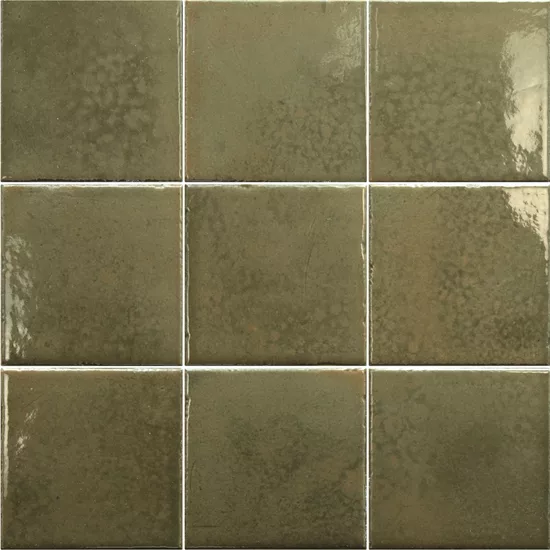 Carrelage Bohemian Bronze Green 10x10 cm - détail du carreau 2