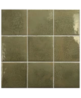 Carrelage Bohemian Bronze Green 10x10 cm - détail du carreau 2