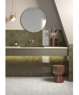 Carrelage Bohemian Bronze Green 10x10 cm - vue d’ambiance