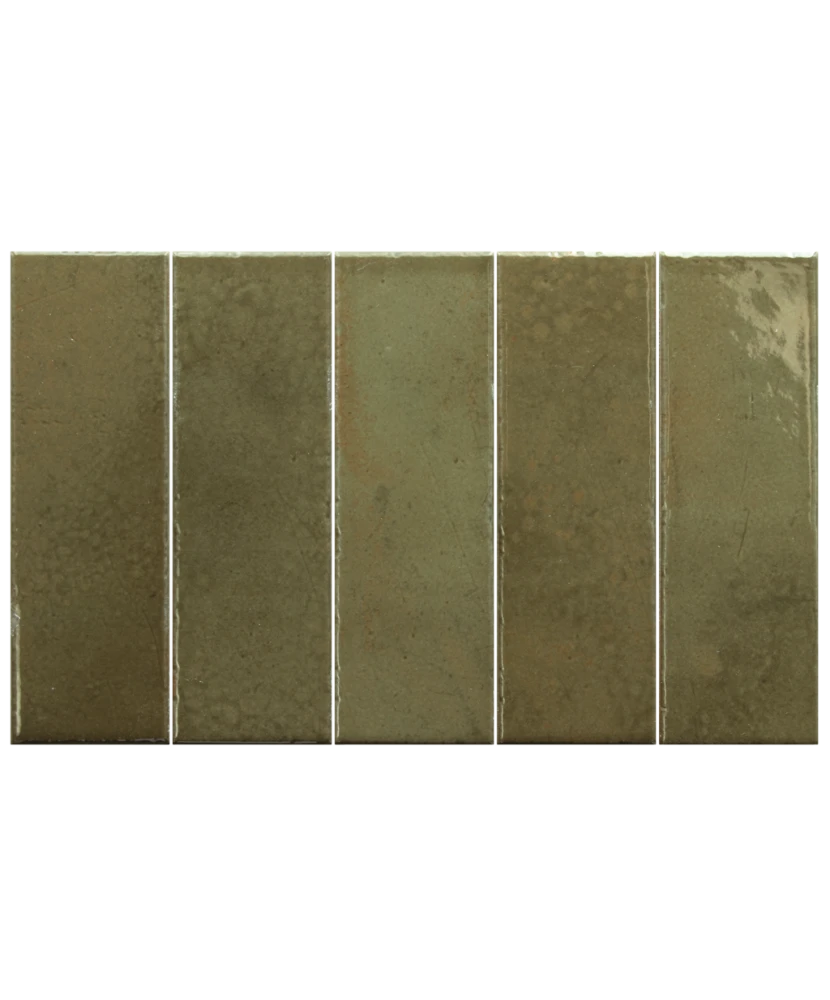 Carrelage Bohemian Bronze Green 6x18,6 cm - détail du carreau 2