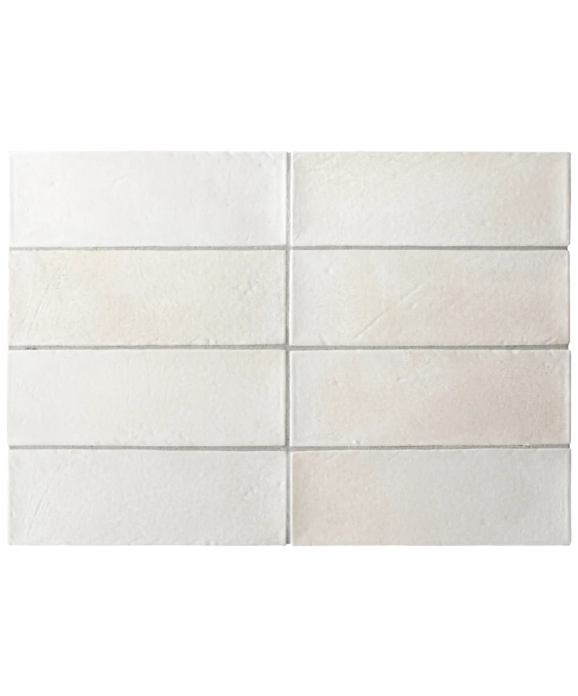 Carrelage Miyako Chalk White 5x15 cm - détail du carreau 2
