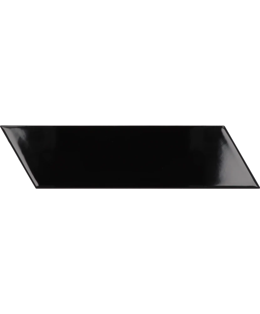 Carrelage Chevron Wall Black Droit 18,6x5,2 cm - détail du carreau 2