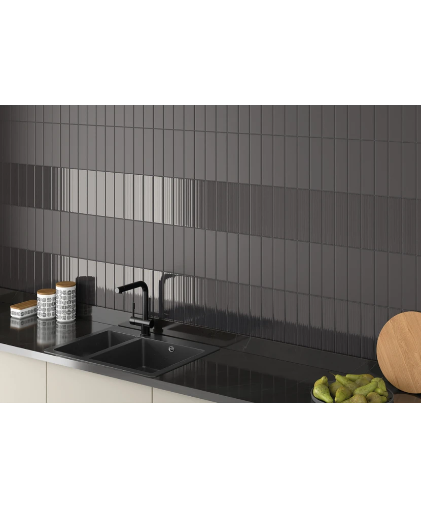 Carrelage Lumina Oyster Mat 6x24,6 cm - vue d’ambiance