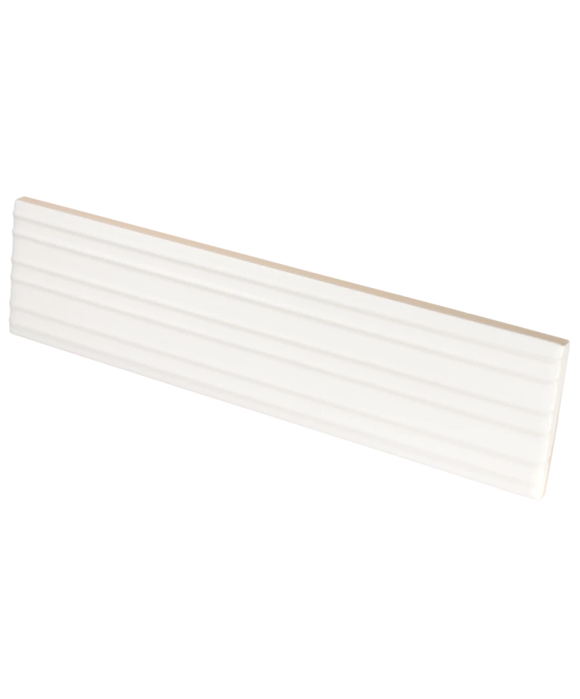 Carrelage Lumina Rivia White Alyssum Mat 6x24,6 cm - détail du carreau