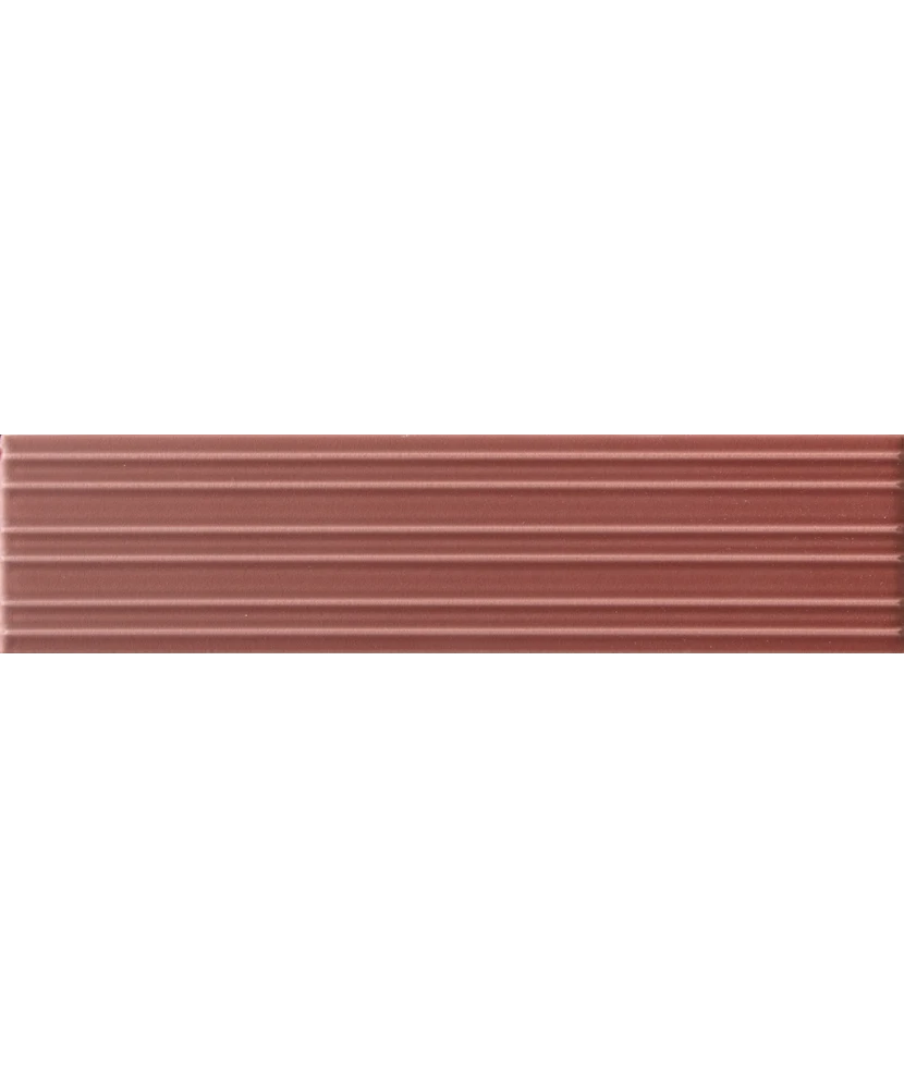 Carrelage Lumina Rivia Roan Rouge Mat 6x24,6 cm - détail du carreau 3