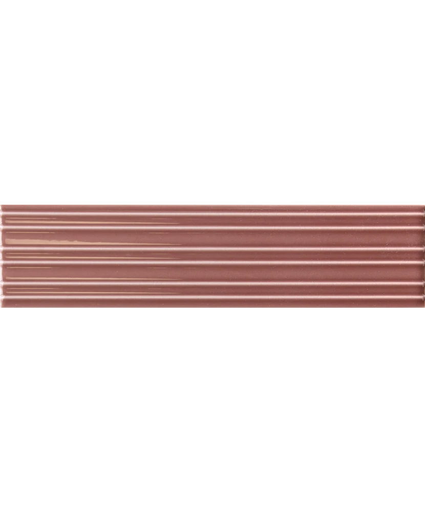 Carrelage Lumina Rivia Roan Rouge 6x24,6 cm - détail du carreau 3