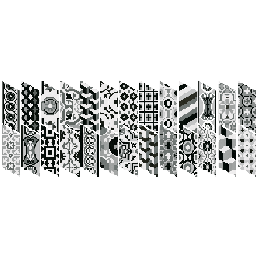 Chevron Patchwork B&W Izquierdo 9x20.5 cm - carrelage NAIS - image 2