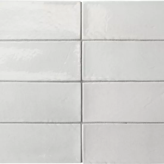 Carrelage Miyako White Gloss 5x15 cm - détail du carreau 2