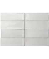 Carrelage Miyako White Gloss 5x15 cm - détail du carreau 2