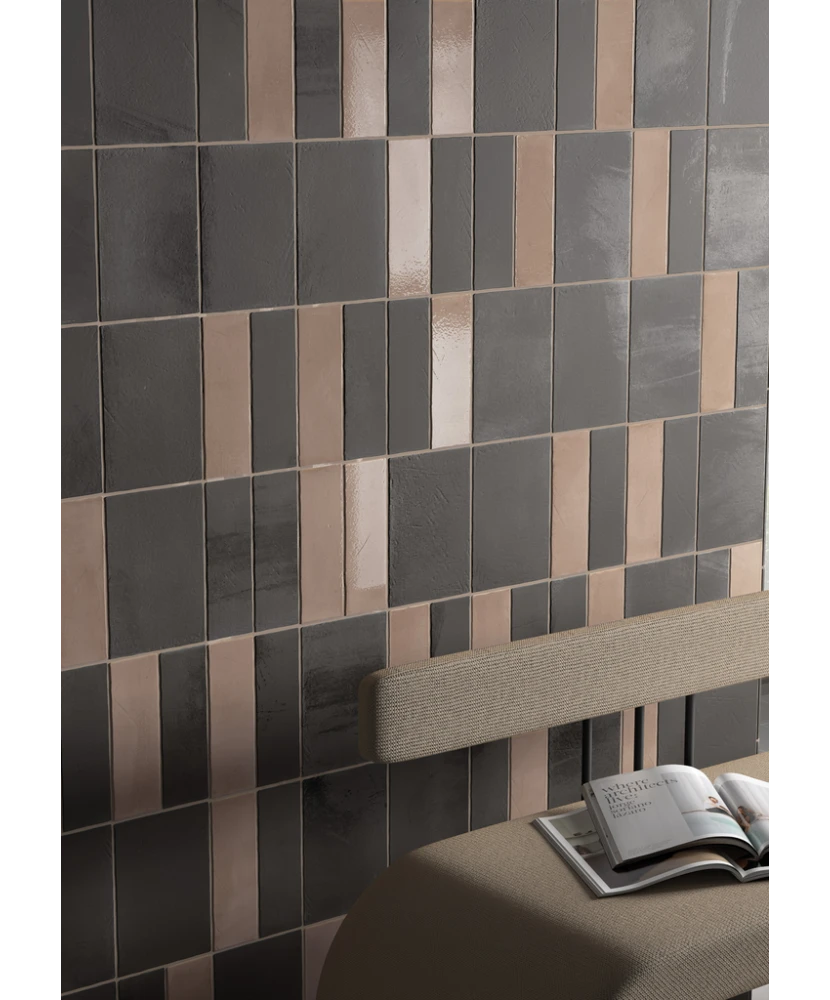 Carrelage Miyako Coffee Gloss 5x15 cm - vue d’ambiance 2