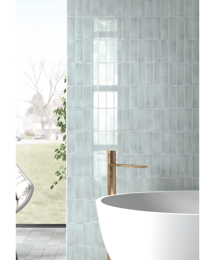 Carrelage Miyako Blue Moon Gloss 5x15 cm - vue d’ambiance 3