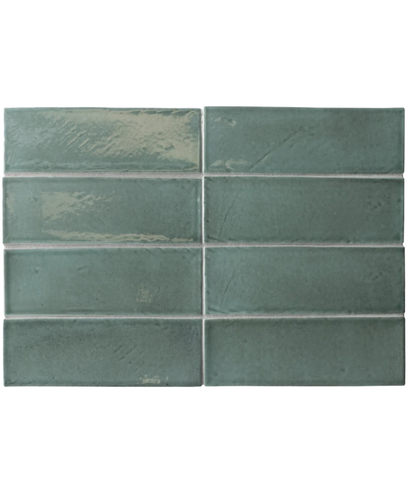 Carrelage Miyako Oil Blue Gloss 5x15 cm - détail du carreau 2
