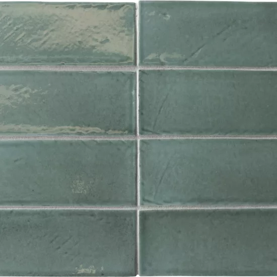 Carrelage Miyako Oil Blue Gloss 5x15 cm - détail du carreau 2