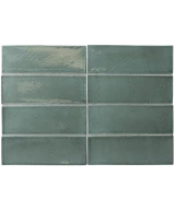 Carrelage Miyako Oil Blue Gloss 5x15 cm - détail du carreau 2