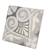 Carrelage Art Nouveau Opera Grey 20x20 cm - vue latérale du carreau