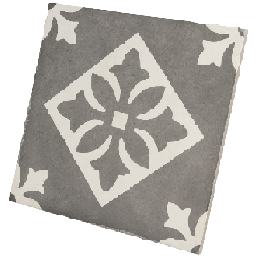 Art Nouveau Padua Black 20x20 cm - carrelage NAIS
