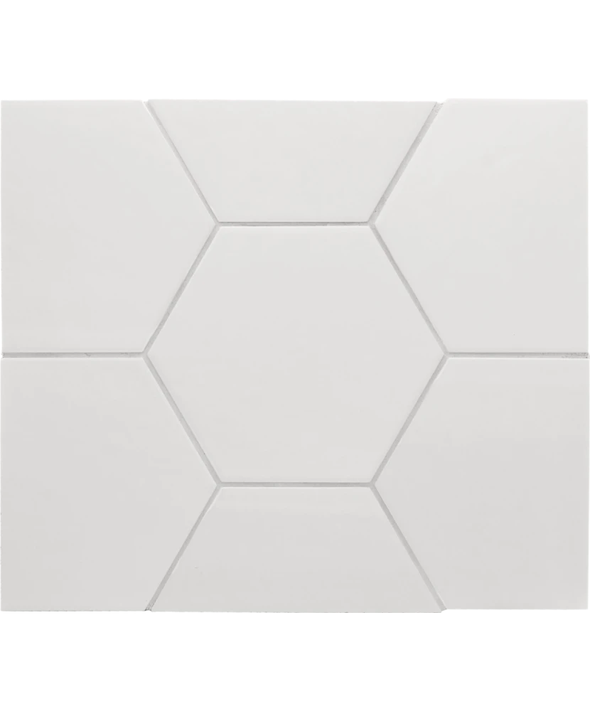Carrelage Hexatile White Mat 17,5x20 cm - détail du carreau 2
