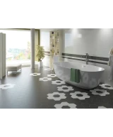 Carrelage Hexatile White Mat 17,5x20 cm - vue d’ambiance 4