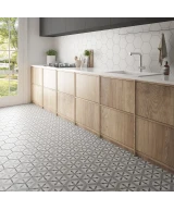 Carrelage Hexatile White Mat 17,5x20 cm - vue d’ambiance 5