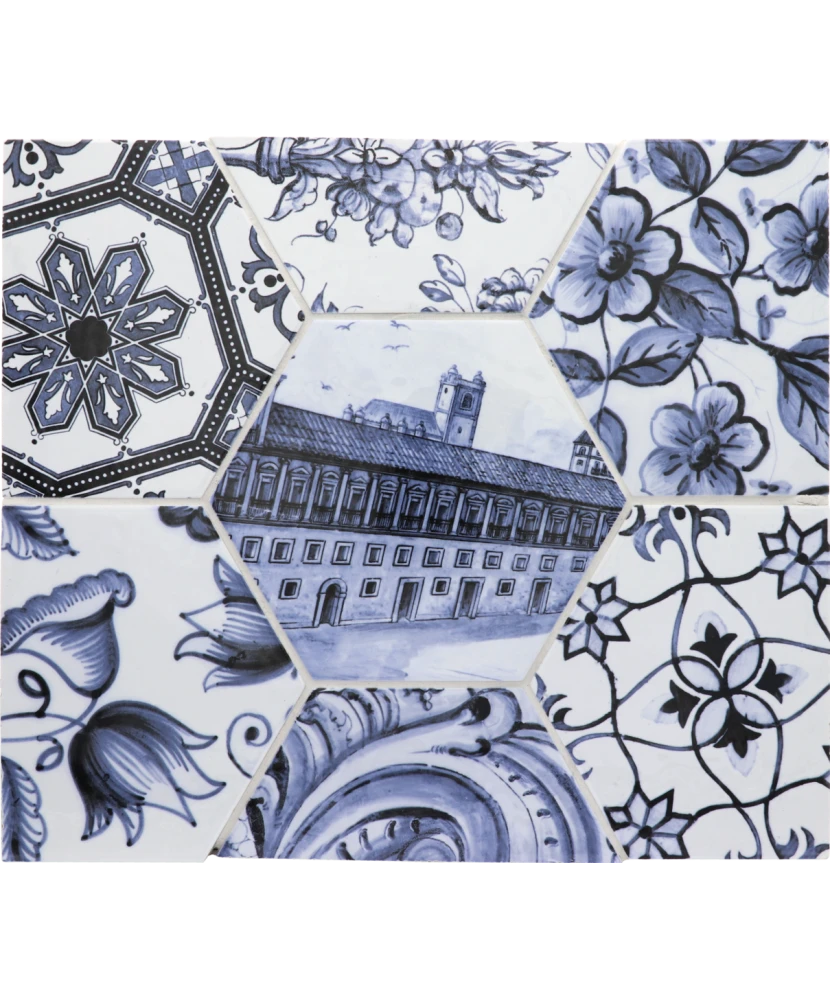 Carrelage Hexatile Patchwork Lisboa 17,5x20 cm - détail du carreau 2