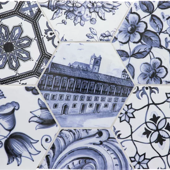 Carrelage Hexatile Patchwork Lisboa 17,5x20 cm - détail du carreau 2