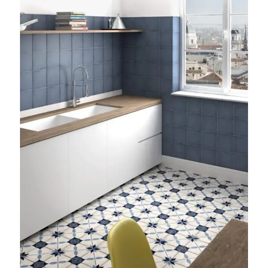 Carrelage Art Nouveau Navy Blue 20x20 cm | Univers Carrelage