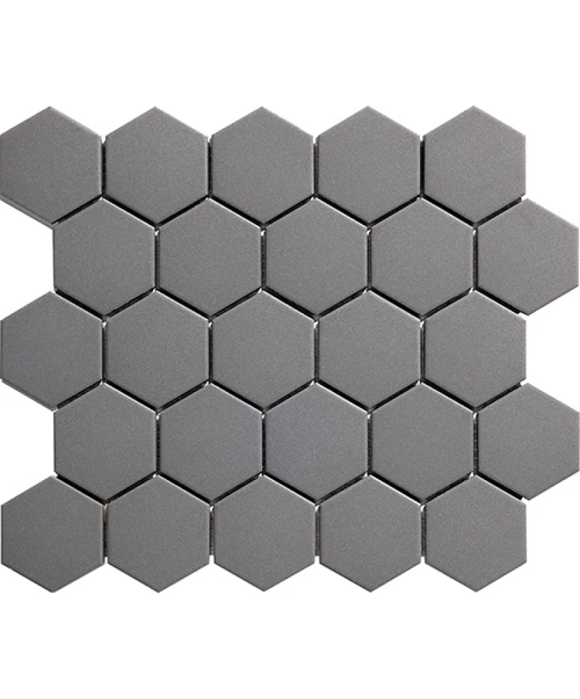 esagono 5x5 su rete NICKEL - carrelage CESI