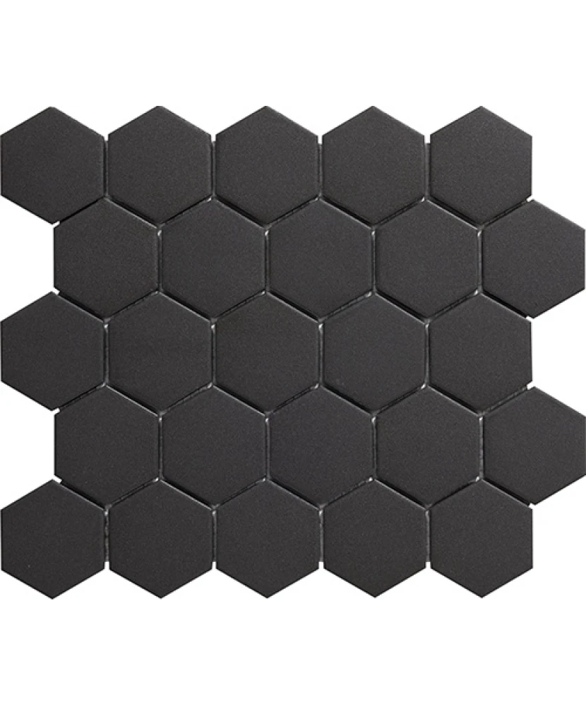 esagono 5x5 su rete CARBONIO - carrelage CESI
