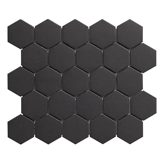esagono 5x5 su rete CARBONIO - carrelage CESI