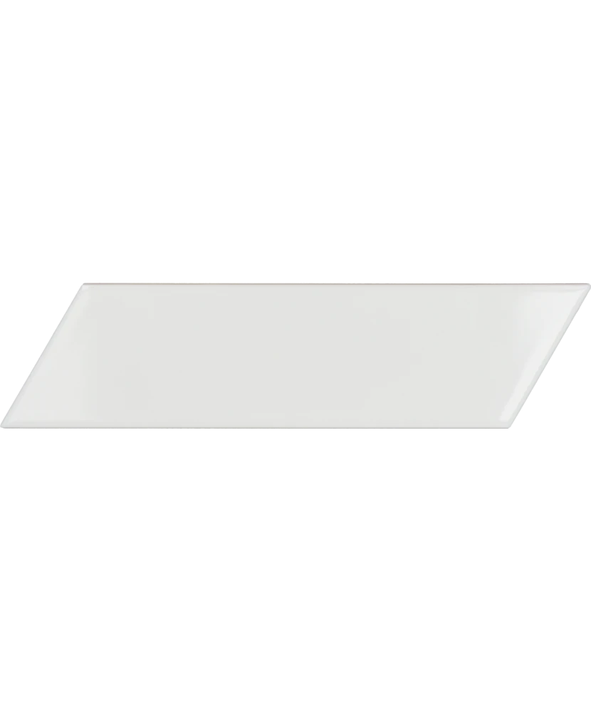 Carrelage Chevron Wall White Gauche 18,6x5,2 cm - détail du carreau 2