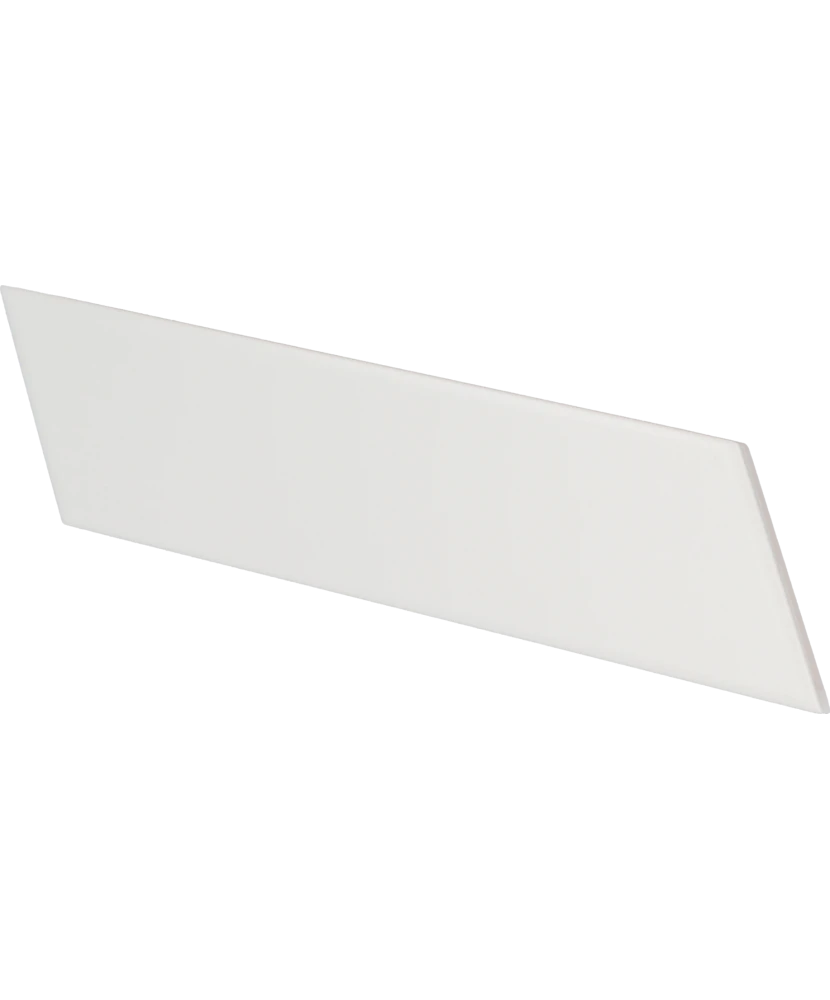 Carrelage Chevron Wall White Mat Droit 18,6x5,2 cm - détail du carreau