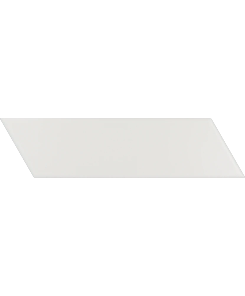 Carrelage Chevron Wall White Mat Droit 18,6x5,2 cm - détail du carreau 2
