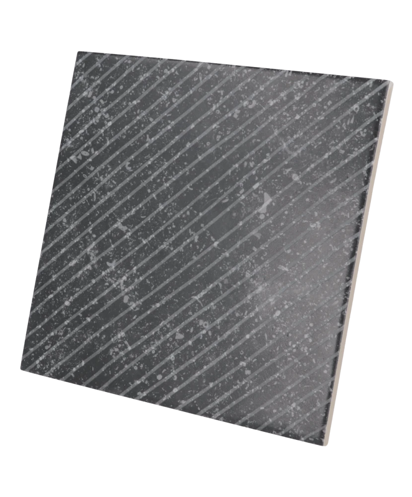 Carrelage Coralstone Gamut Black 20x20 cm - vue latérale du carreau