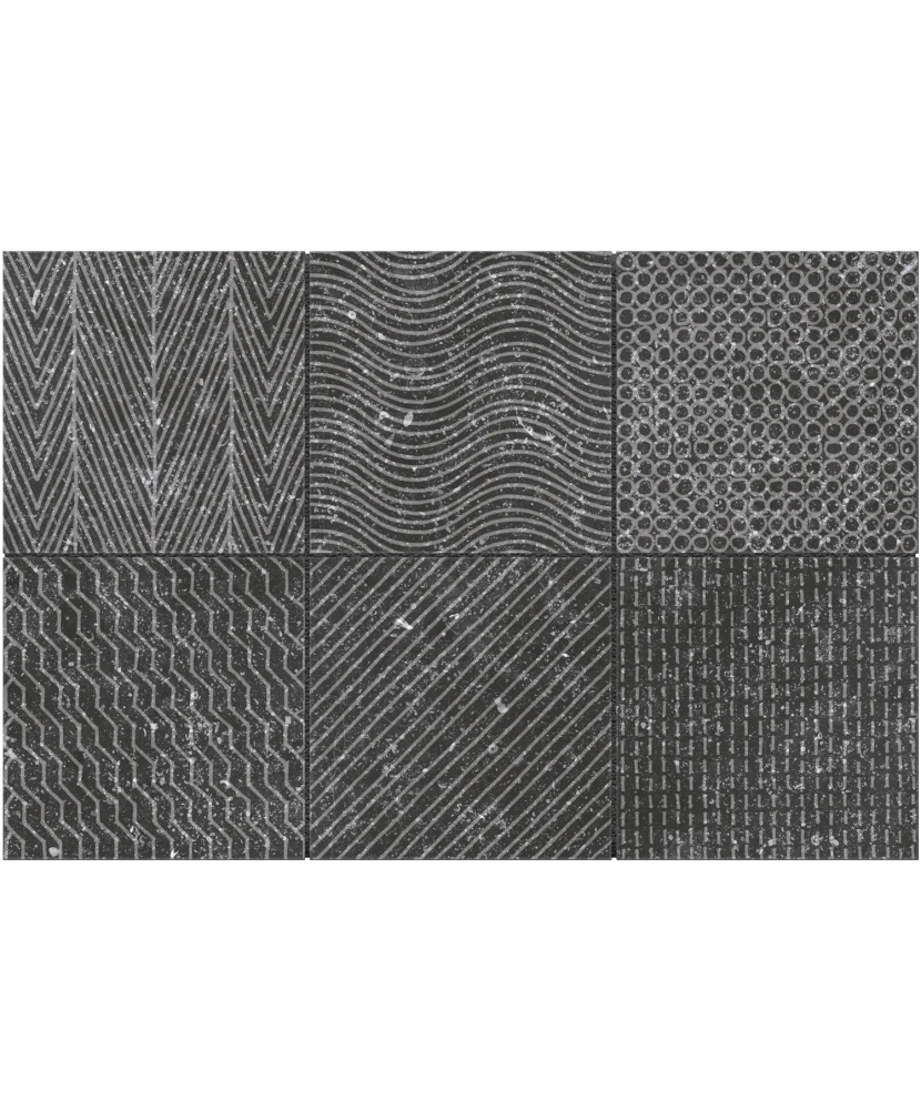 Carrelage Coralstone Gamut Black 20x20 cm - panneau de carreaux
