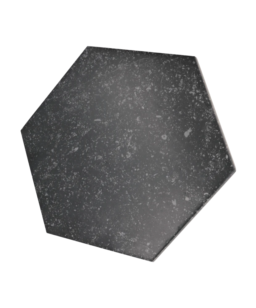 Carrelage Coralstone Hexagon Black 29,2x25,4 cm - vue latérale du carreau
